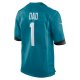 Men's Jacksonville Jaguars Number 1 Dad Nike Teal Game Jersey