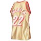 Men's Portland Trail Blazers Clyde Drexler Gold Mitchell & Ness 75th Anniversary 1991/92 Hardwood Classics Swingman Jersey