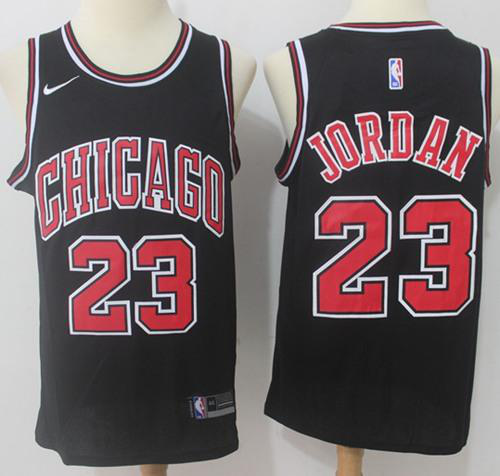 Men's Nike Chicago Bulls #23 Michael Jordan Black Swingman Statement Edition NBA Jersey