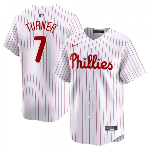 Men's Philadelphia Phillies #7 Trea Turner Nike White Home Limited Player Jersey