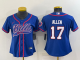 Women's Buffalo Bills #17 Josh Allen Royal Stitched Baseball Cool Base Jersey