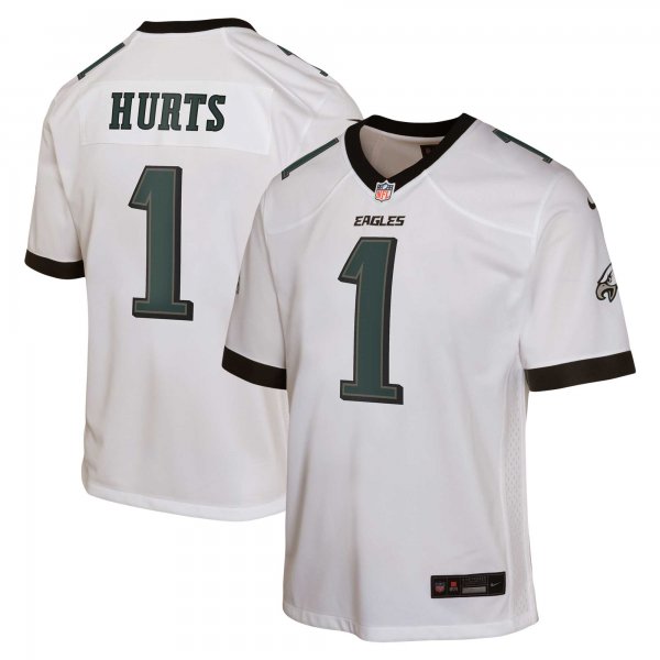 Youth Philadelphia Eagles Jalen Hurts Nike White Game Jersey