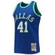 Men's Dallas Mavericks Dirk Nowitzki Mitchell & Ness Blue 1998/99 Hardwood Classics NBA 75th Anniversary Diamond Swingman Jersey