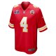 Men's Kansas City Chiefs Rashee Rice Nike Red Super Bowl LVIII Game Jersey