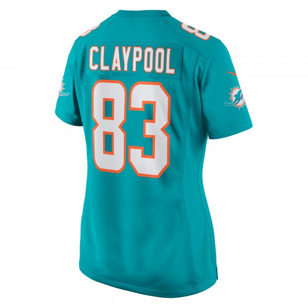 Women's Miami Dolphins Chase Claypool Nike  Aqua  Game Jersey