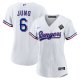 Women's Texas Rangers #6 Josh Jung Nike White 2023 World Series Replica Player Jersey