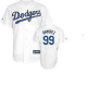 Men's Los Angeles Dodgers #99 Manny Ramirez Majestic White Cool Base MLB Jersey