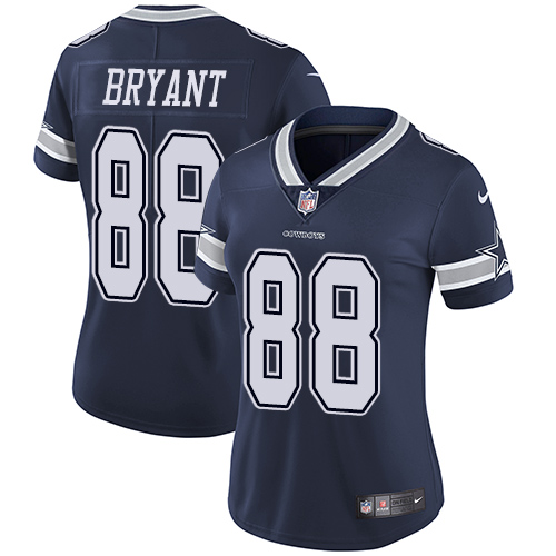 Nike Dallas Cowboys #88 Dez Bryant Navy Blue Team Color Women's Stitched NFL Vapor Untouchable Limited Jersey