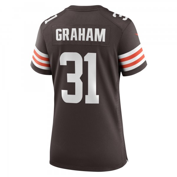 Women's Cleveland Browns Thomas Graham Jr. Nike  Brown Team Game Jersey