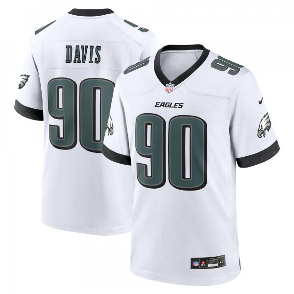 Men's Philadelphia Eagles Jordan Davis Nike White White Game Jersey