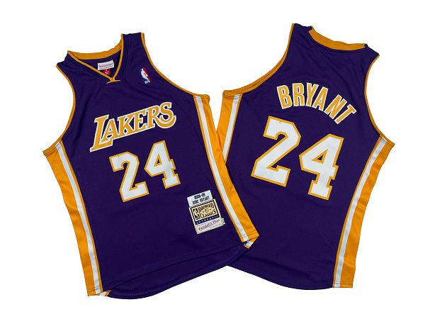 Men's Los Angeles Lakers #24 Kobe Bryant 2008-09 Purple Mitchell and Ness Stitched NBA Jersey